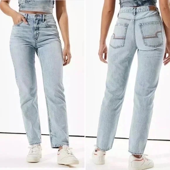 American Eagle Outfitters Denim - NEW American Eagle 90s Boyfriend Rainbow Stitch 100% Cotton Jeans